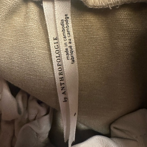 Anthropologie Cream Faux Leather Tiered Mini Skirt S - Picture 4 of 4